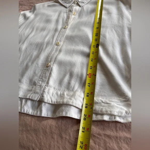 MADEWELL Lusterweave Hartfield Cropped Tencel Button Down Shirt | Womens S - Picture 10 of 12